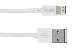Кабель USB iPhone5/iPadmini 8pin MFi 1.0m бел