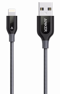Кабель для iPod, iPhone, iPad Anker PowerLine+ Lightning to USB Cable 0.9m A8121HA1 (Grey)