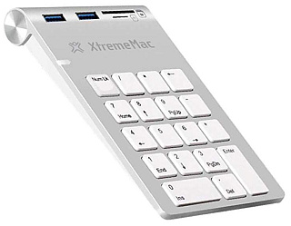 Доп. клавиатура с хабом XtremeMac NUMPAD WITH HUB 2*USB-A 3.0 PORTS + CARD READER