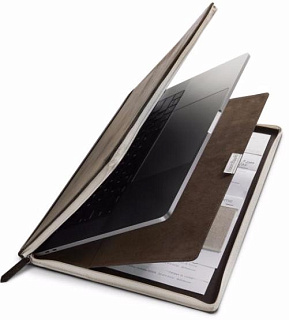 Чехол-книга в твердом переплете Twelve South BookBook Vol 2 для MacBook Pro/Air 13, цвет коричневый. Материал натуральная кожа