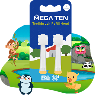 Сменные насадки для детских зубных щеток Megaten Kids Sonic