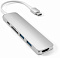 USB-концентратор Satechi Slim Multi-Port V2 (ST-SCMA2S) Type-C 4K (Silver)