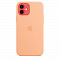 Силиконовый чехол MagSafe для IPhone 12/12 Pro  светло-абрикосового цвета