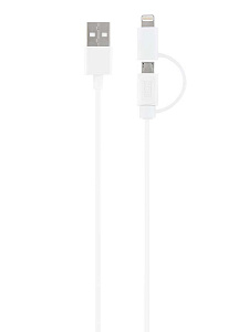 Кабель USB 2 в 1 для Apple и устройств с microUSB T'nB CIIPLIGHT3 для зарядки и синхронизации
