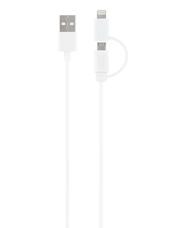 фото Кабель USB 2 в 1 для Apple и устройств с microUSB T'nB CIIPLIGHT3 для зарядки и синхронизации