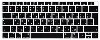 Накладка на клавиатуру i-Blason для Macbook Air 13 new (2018) A1932, EU раскладка плюс русские буквы