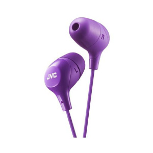 Наушники JVC проводные внутриканальные, модель HA-FX38-V-E, серия Marshmallow. Цвет: фиолетовый