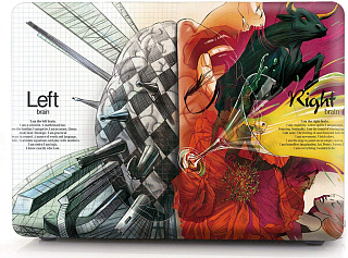 Чехол накладка пластиковая i-Blason для Macbook Air 13 illustration left and right brain