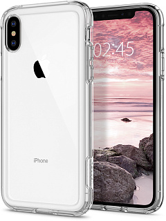 Чехол Spigen Crystal Hybrid, clear - iPhone XS/X