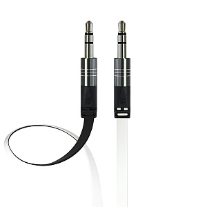 Кабель аудио удлин. BW 3.5мм M-F бело/черн, 3м