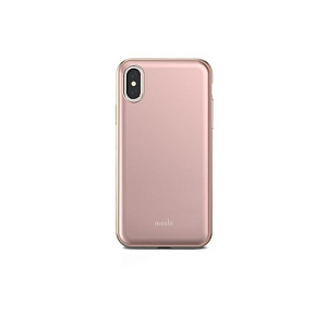 Чехол Moshi iGlaze для iPhone XS/X. Сделан из ударопрочного пластика. Цвет: розовый