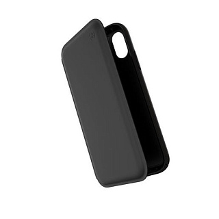 Чехол-книжка Speck Presidio Folio Leather для iPhone XR. Материал пластик, полиуретан. Цвет черный