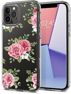 Чехол Spigen Cecile (ACS01828) для iPhone 12/iPhone 12 Pro (Pink Floral)
