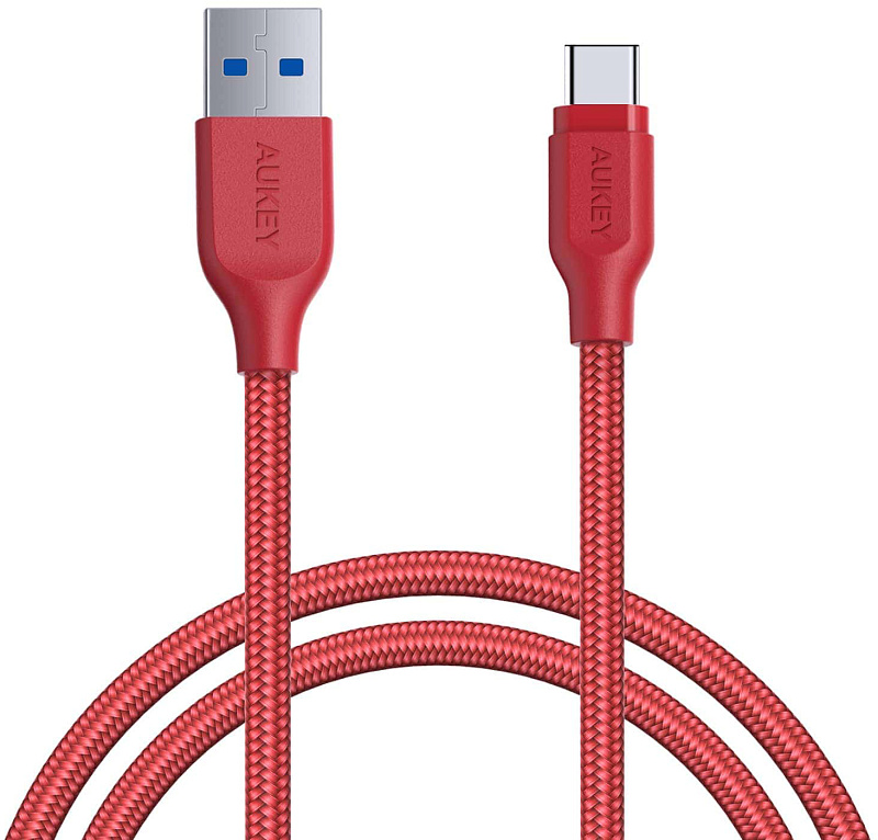 фото Кабель AUKEY USB 3.1 GEN1 USB-C to USB Cable, red, L=1.2M*1 красный