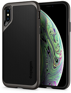 Чехол Spigen Neo Hybrid, gunmetal - iPhone XS/X