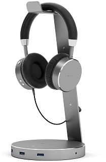 Подставка Satechi Aluminum USB 3.0 (ST-AHSHU3M) для наушников (Space Gray)
