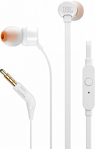 Гарнитура с наушниками-вкладышами JBL T110 (JBLT110WHT) белый