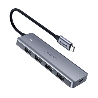 UGREEN. USB-концентратор (хаб) Ugreen 4 в 1 Type C, 4 x USB 3.0 (70336)