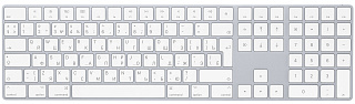 Клавиатура Apple Magic Keyboard with Numeric Keypad (MQ052RS/A) беспроводная с Bluetooth (Silver)