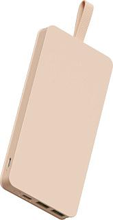 Внешний аккумулятор INTERSTEP 10000мАч TypeC PD QC 8pin вх петля розовый