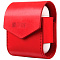 Чехол для AirPods с магнитной застежкой из натуральной кожи красный