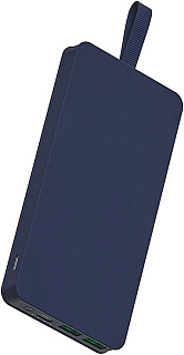 Внешний аккумулятор INTERSTEP 10000мАч TypeC PD QC 8pin вх петля синий