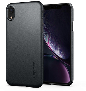 Чехол Spigen Thin Fit, graphite gray - iPhone XR