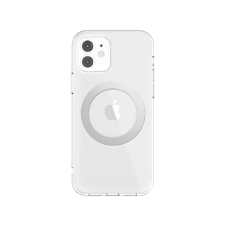 Чехол-накладка SwitchEasy MagClear для iPhone 12 mini (5.4&quot;). Совместим с Apple MagSafe. Материалы: поликарбонат, ТПУ. Цвет: серебряный