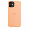 Силиконовый чехол MagSafe для IPhone 12/12 Pro  светло-абрикосового цвета