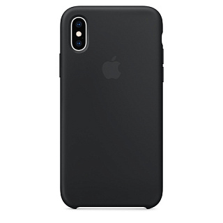 Силиконовый чехол Apple Silicone Case для iPhone XS, цвет (Black) черный