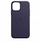 Кожаный чехол MagSafe для iPhone 12/12 Pro темно-фиолетового цвета
