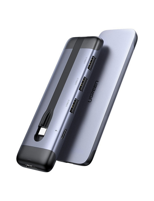 фото UGREEN. USB концентратор Ugreen 5 в 1 (хаб), 3 х USB 3.0, HDMI, PD (70408)