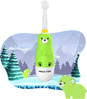 Зубная щетка «Мишка» Megaten Kids Sonic