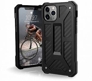 Защитный чехол UAG для iPhone 11 PRO MAX  серия Monarch цвет карбон