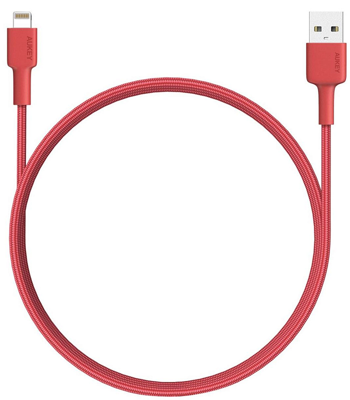 фото Кабель Aukey MFi Lightning 8 pin Sync and Charging Cable,L=1.2M*1,red