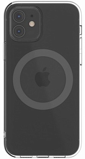 Чехол-накладка SwitchEasy MagClear для iPhone 12 mini (5.4&quot;). Совместим с Apple MagSafe. Материалы: поликарбонат, ТПУ. Цвет: серый космос