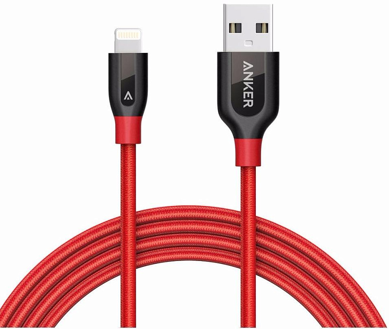 фото Кабель Anker PowerLine+ Lightning to USB Cable 1.8m A8122H91 (Red)