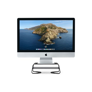 Премиальная металлическая подставка Twelve South Curve Riser для мониторов с шириной основания до 10". Цвет черный.