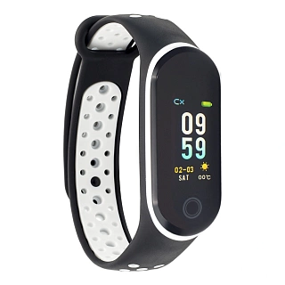 Qumann QSB 10 Black+White Фитнес браслет