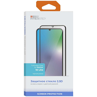 Защитное стекло Full Screen Cover для Honor 10 Lite, с черной рамкой