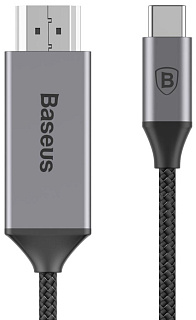 Кабель Baseus C-Video (CATSY-0G) USB-C/HDMI Male 1.8 м (Dark Grey)