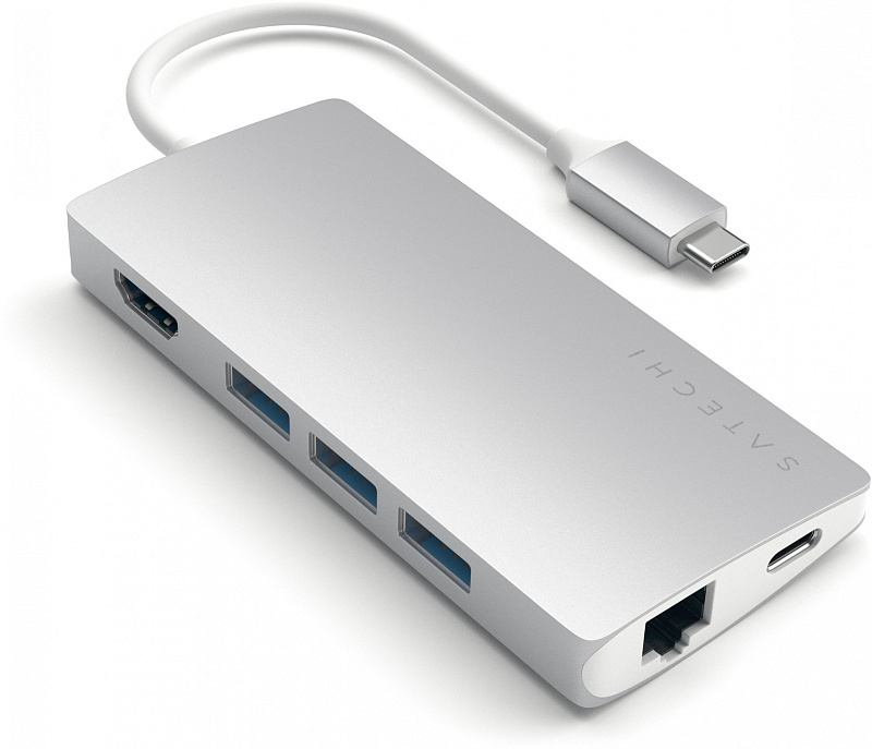 фото Хаб Satechi Multi-Port V2 Type-C 4K with Ethernet (Silver)