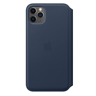 Apple iPhone 11 Pro Leather Folio - Deep Sea Blue,Кожанный чехол Folio для Iphone 11 Pro цвета синяя волна