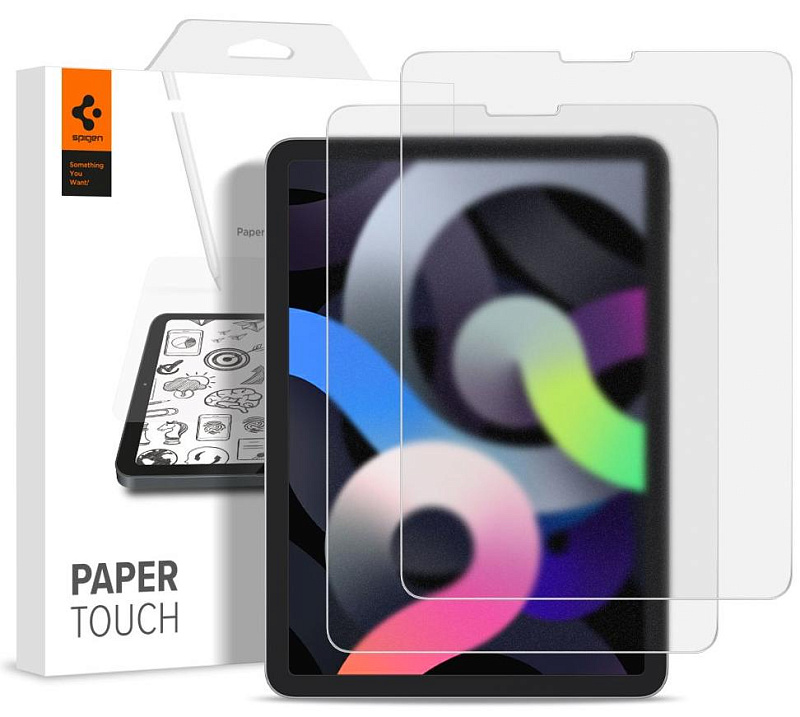 фото Защитная пленка с эффектом бумаги Spigen Paper Touch 2pcs (AFL02197) для iPad Air 10.9''/iPad Pro 11'' 2020 (Clear)