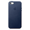 Apple iPhone SE Leather Case - Midnight Blue, Кожаный чехол для Iphone SE темно-синего цвета