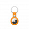 Кожаный брелок для AirTag с кольцом для ключей цвета золотой апельсин