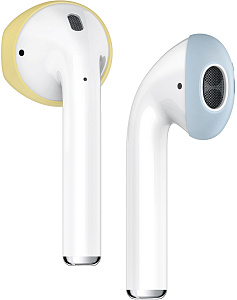 Держатель Elago Airpods Secure Fit - Creamy Yellow+Pastel Blue