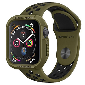 Чехол Spigen Rugged Armor (062CS24469) для Apple Watch SE/4/5/6 44mm (Olive Green)