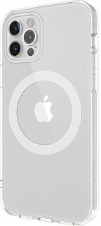 Чехол-накладка SwitchEasy MagClear для iPhone 12 & 12 Pro (6.1&quot;). Совместим с Apple MagSafe. Материалы: поликарбонат, ТПУ. Цвет: серебряный