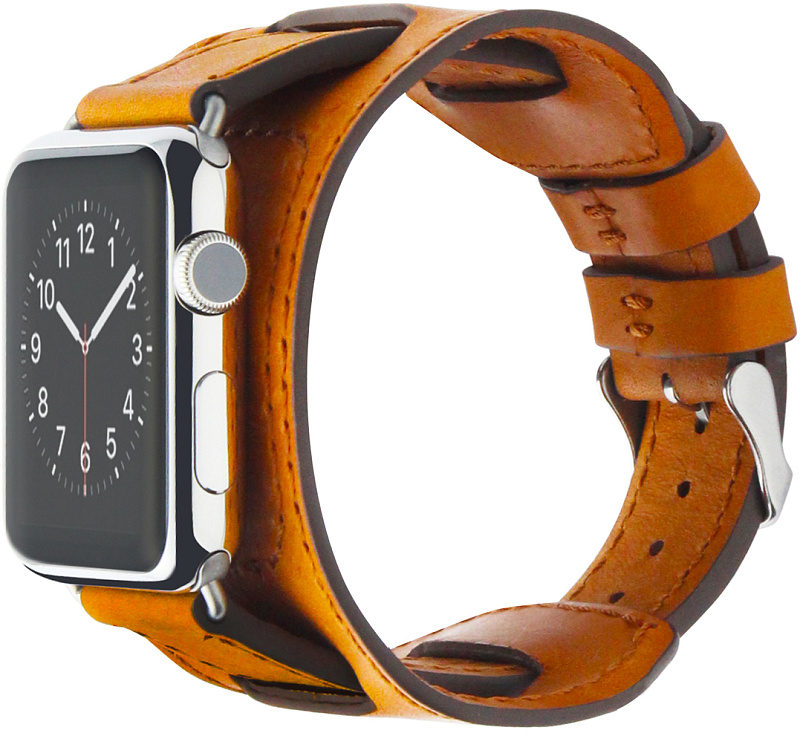 фото Сменный ремешок Cozistyle Wide Leather Band (CWLB18) для Apple Watch SE/6 42mm (Light Tan)